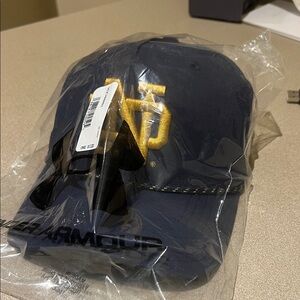 Under Armour Dark Blue and Gold Logo Cap